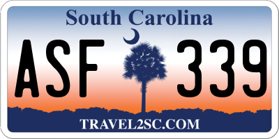 SC license plate ASF339