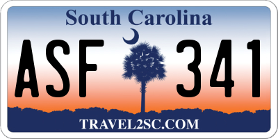 SC license plate ASF341