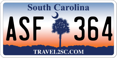 SC license plate ASF364