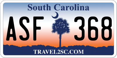 SC license plate ASF368