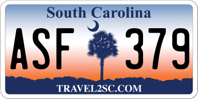 SC license plate ASF379