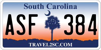 SC license plate ASF384
