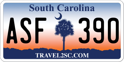 SC license plate ASF390