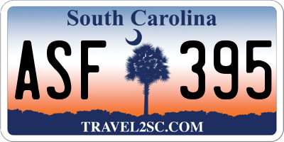 SC license plate ASF395