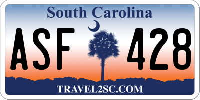 SC license plate ASF428