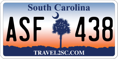 SC license plate ASF438
