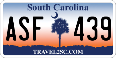 SC license plate ASF439