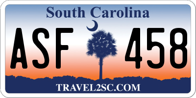 SC license plate ASF458