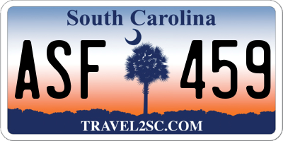 SC license plate ASF459