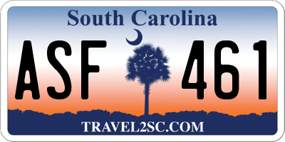 SC license plate ASF461