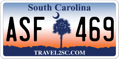 SC license plate ASF469