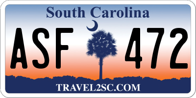 SC license plate ASF472