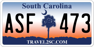 SC license plate ASF473