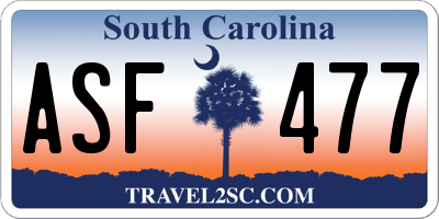 SC license plate ASF477