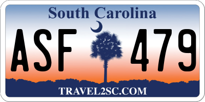 SC license plate ASF479