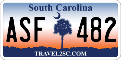 SC license plate ASF482