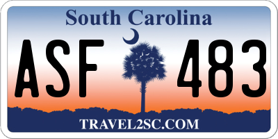 SC license plate ASF483