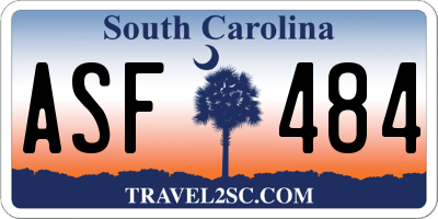 SC license plate ASF484