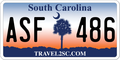 SC license plate ASF486