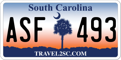 SC license plate ASF493