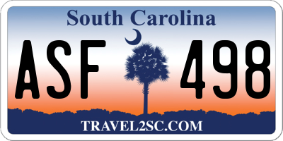 SC license plate ASF498