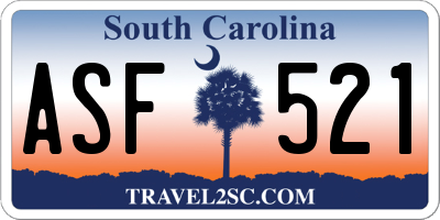 SC license plate ASF521