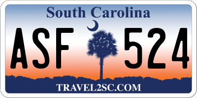 SC license plate ASF524