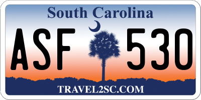 SC license plate ASF530