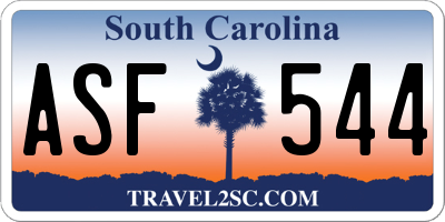 SC license plate ASF544