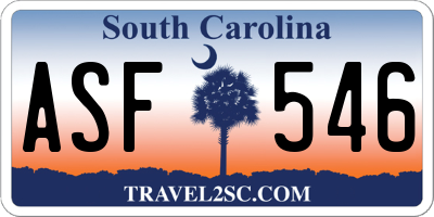 SC license plate ASF546