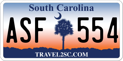 SC license plate ASF554