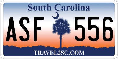 SC license plate ASF556