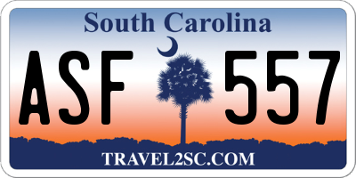 SC license plate ASF557