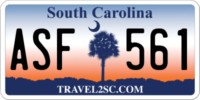 SC license plate ASF561