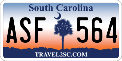 SC license plate ASF564