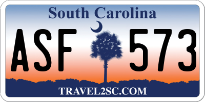 SC license plate ASF573