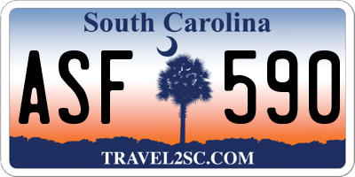 SC license plate ASF590