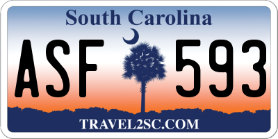 SC license plate ASF593