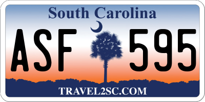SC license plate ASF595