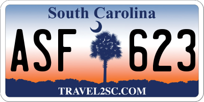 SC license plate ASF623