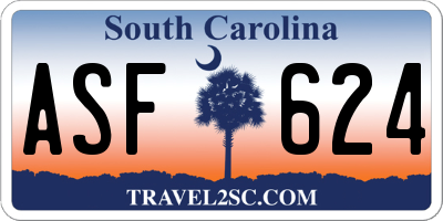 SC license plate ASF624