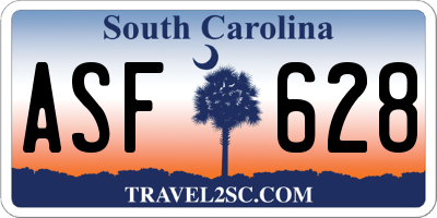SC license plate ASF628