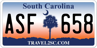 SC license plate ASF658