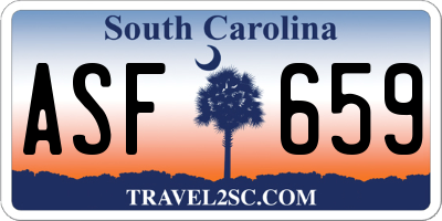 SC license plate ASF659