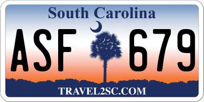 SC license plate ASF679