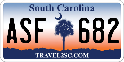 SC license plate ASF682