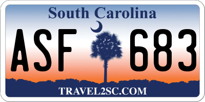SC license plate ASF683