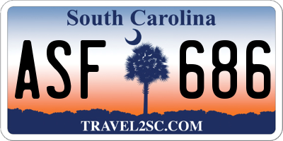 SC license plate ASF686