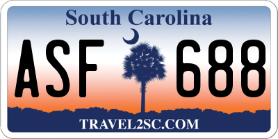 SC license plate ASF688