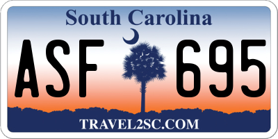 SC license plate ASF695
